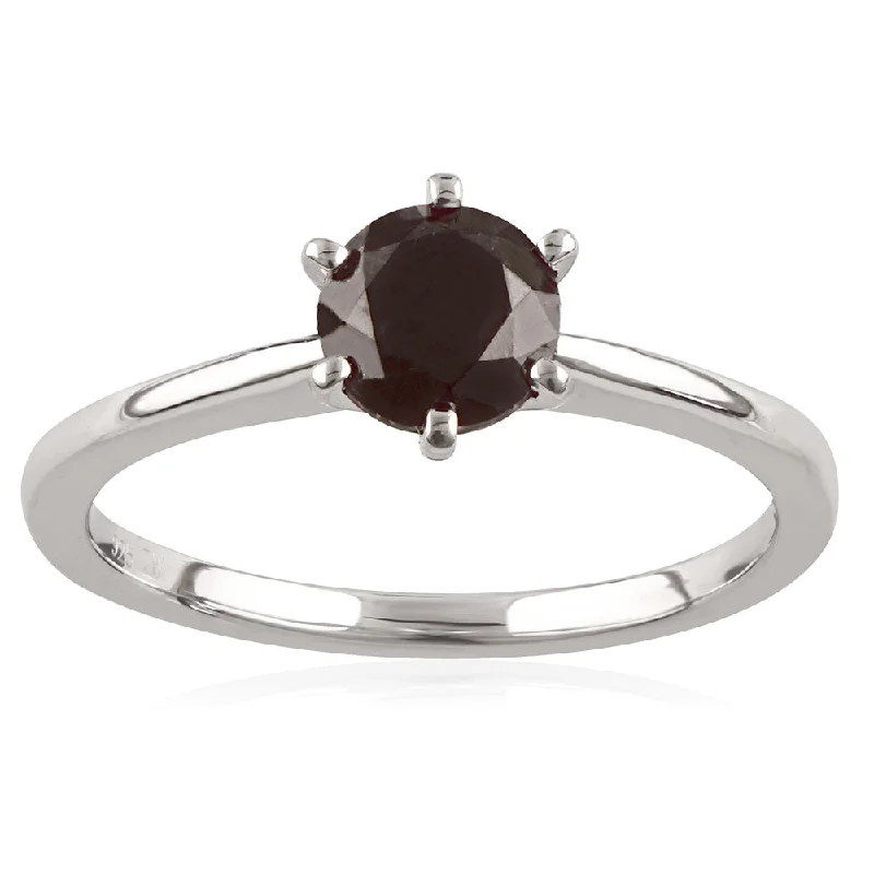 Shop Dazzling Jewelry At The Best Prices 1 Carat Black Diamond Solitaire Ring set in Sterling Silver Shop Dazzling Jewelry At The Best Prices 1 Carat Black Diamond Solitaire Ring set in Sterling Silver