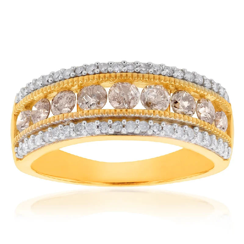 Limited-Stock Jewelry Sale – Once It's Gone, It's Gone 14ct Gold Plated Sterling Silver1 Carat Diamond Ring with Australian Diamonds