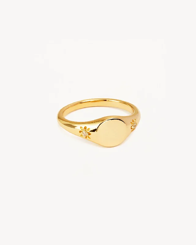 Your Dream Jewelry At Dream Prices 14k Solid Gold Lotus Diamond Signet Ring