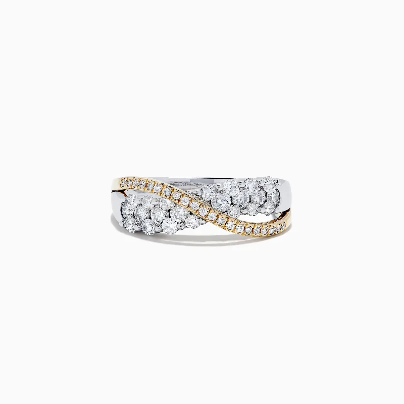 Exclusive Jewelry Discounts – Shop Now For Savings 14K White and Yellow Gold Diamond Crossover Ring, 1.00 TCW Exclusive Jewelry Discounts – Shop Now For Savings 14K White and Yellow Gold Diamond Crossover Ring, 1.00 TCW