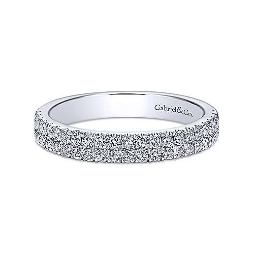 Don't Miss Out On Bestselling Jewelry At Special Prices 14K W Gold 0.50ctw French Pave Diamond Band