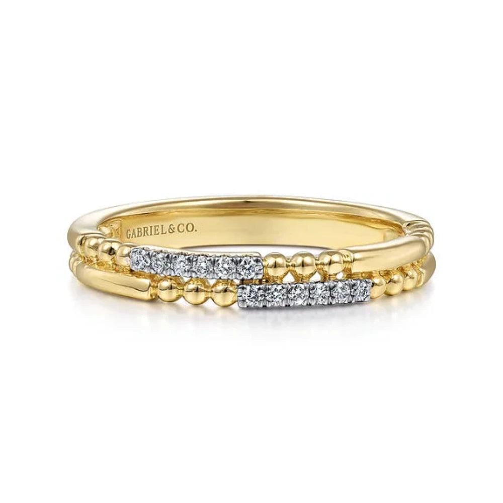Shop Stylish Jewelry Now And Save Big 14K Y Gold 0.07ctw Double Diamond Ring