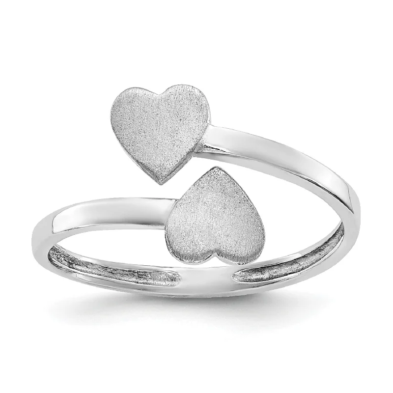 Limited-Stock Jewelry Clearance – Grab Your Favorites Now 14KT White Gold Childrens Heart Ring; Size 4