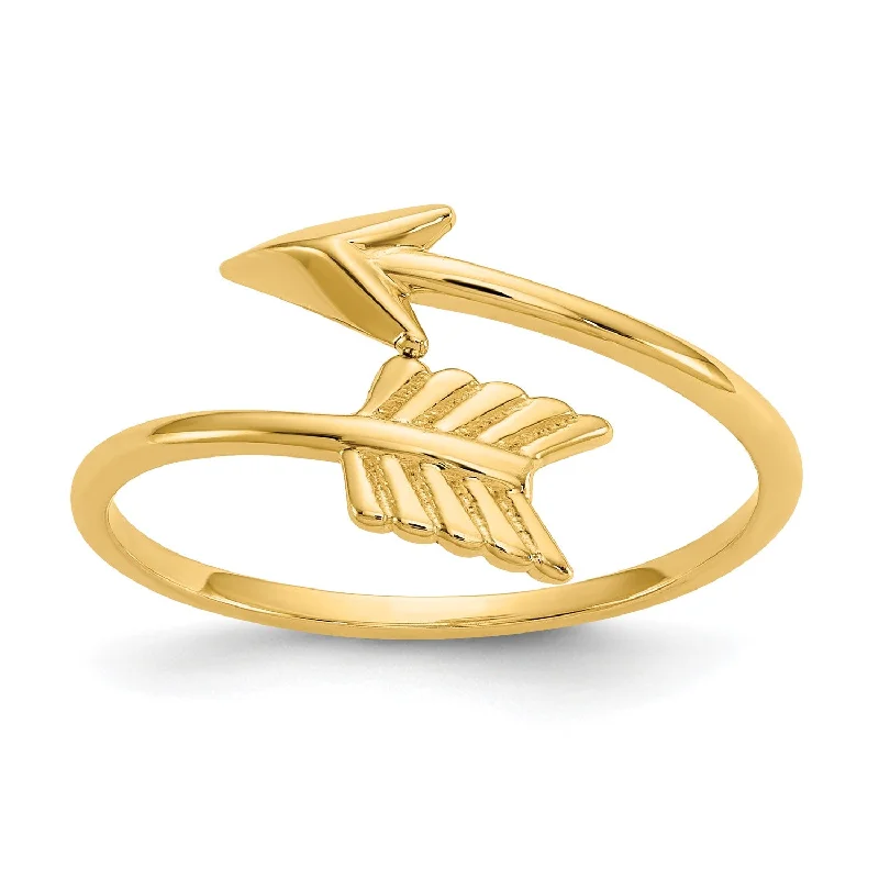 Shop Stylish Jewelry Now And Save Big 14KT Yellow Gold Arrow Ring; Size 7