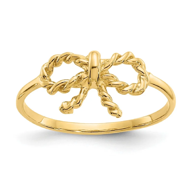Flash Sale On Stunning Jewelry – Don't Miss Out 14KT Yellow Gold Bow Ring; Size 6