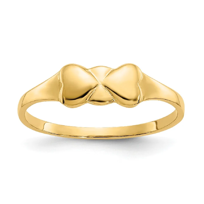 Flash Deals On Fine Jewelry – Shop Before It's Gone 14KT Yellow Gold Heart Baby Ring; Size 2