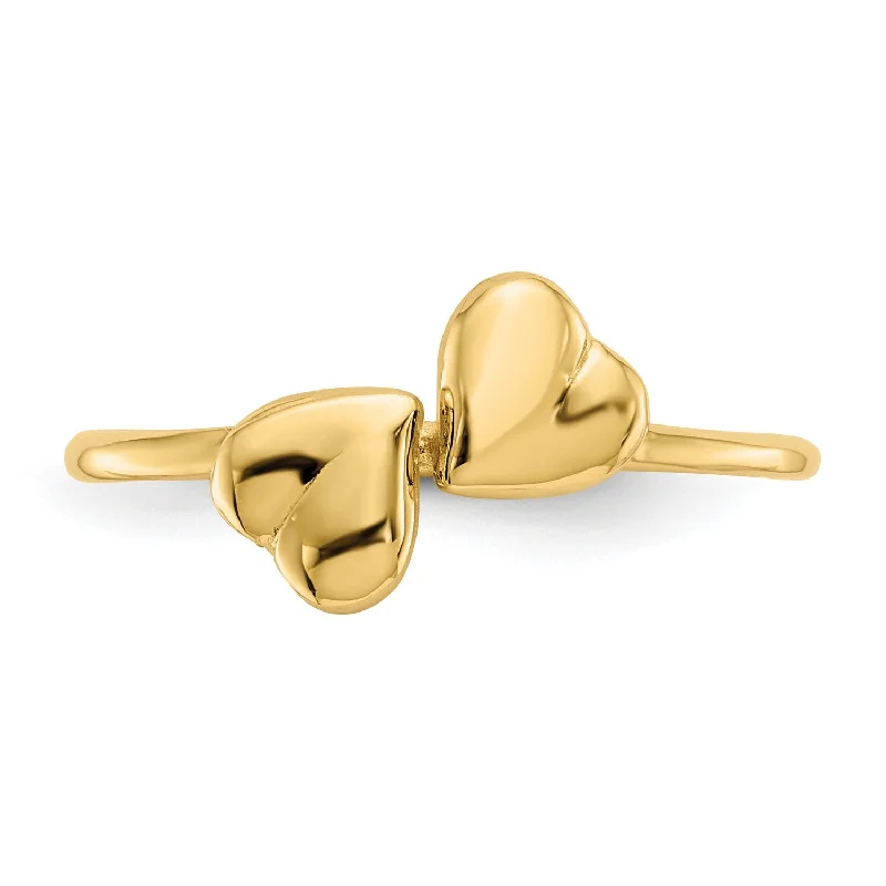 Celebrate With Sparkle – Jewelry Sale Now Live 14KT Yellow Gold Heart Ring; Size 7