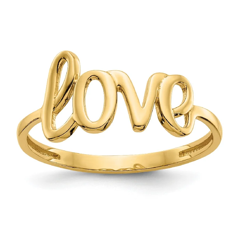 Shop Fine Jewelry With Amazing Deals 14KT Yellow Gold Love Ring; Size 7