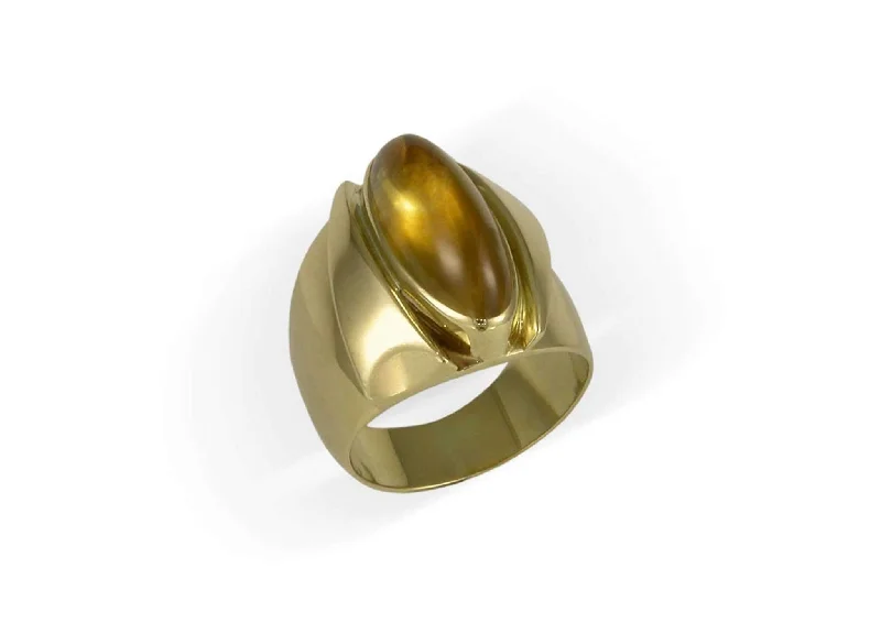 Jewelry Sale Bonanza – Grab Your Sparkle Now Navette Cut Citrine, Yellow Gold