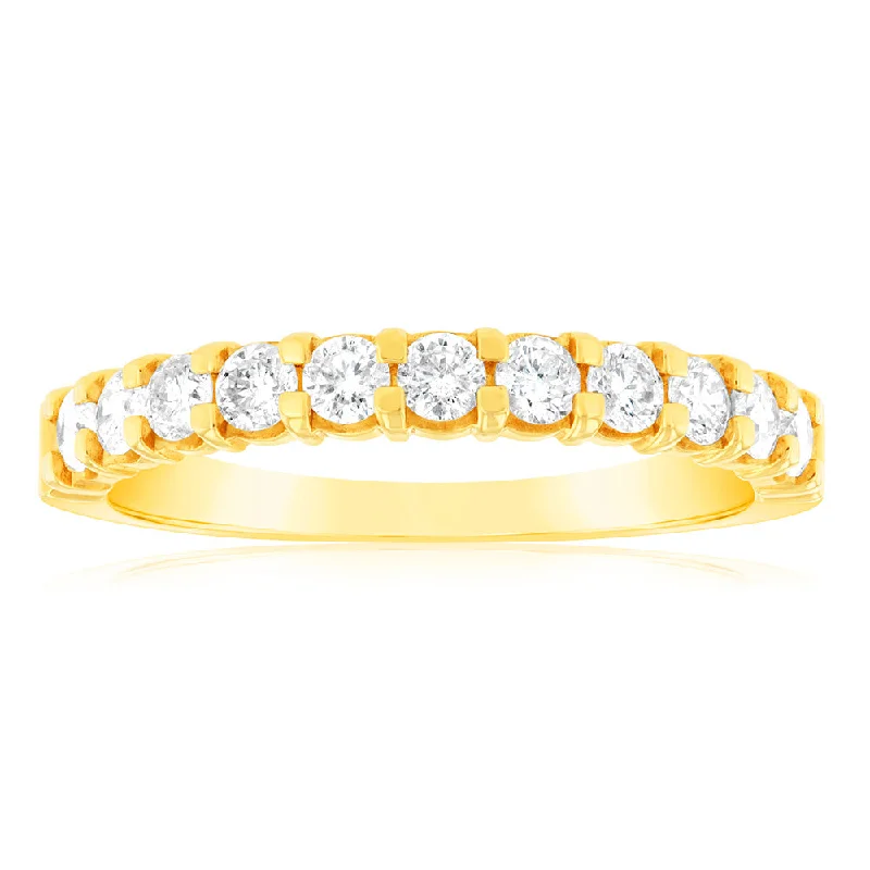 Get The Best Deals On Timeless Jewelry Pieces 18ct Yellow Gold Ring With 1/2 Carats Of Diamonds Set with 11 Diamonds Get The Best Deals On Timeless Jewelry Pieces 18ct Yellow Gold Ring With 1/2 Carats Of Diamonds Set with 11 Diamonds