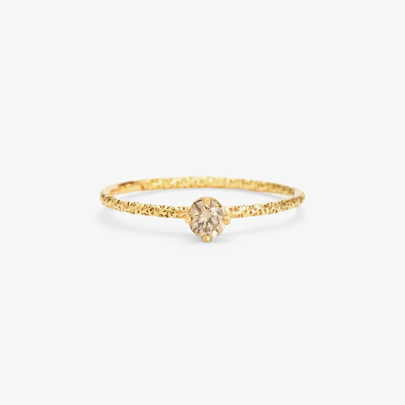 Upgrade Your Jewelry Collection For Less R9003BR | 3.5mm Brown Diamond Homespun Solitaire Ring