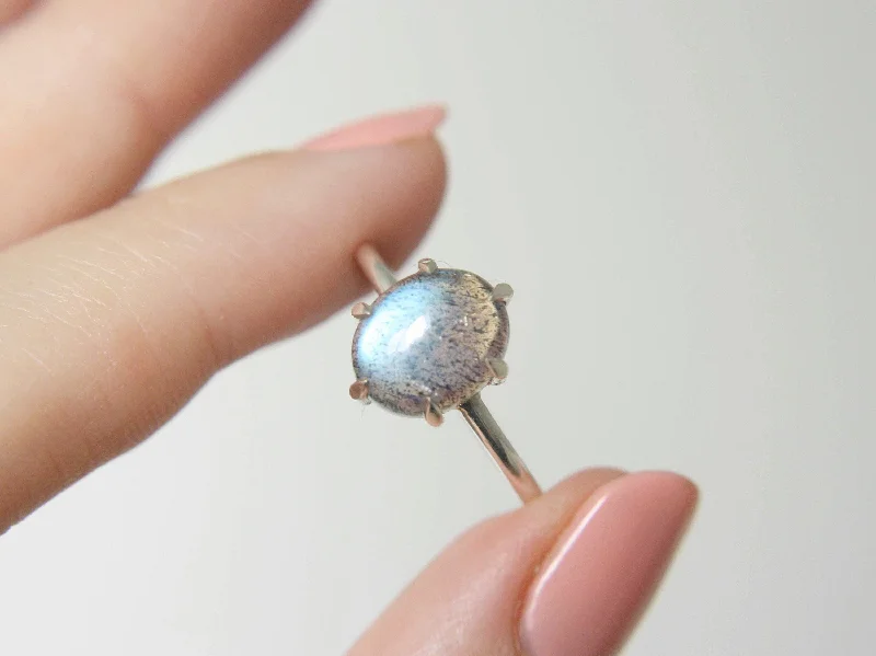 Grab Exquisite Jewelry At The Lowest Prices 6 Prong Labradorite Ring