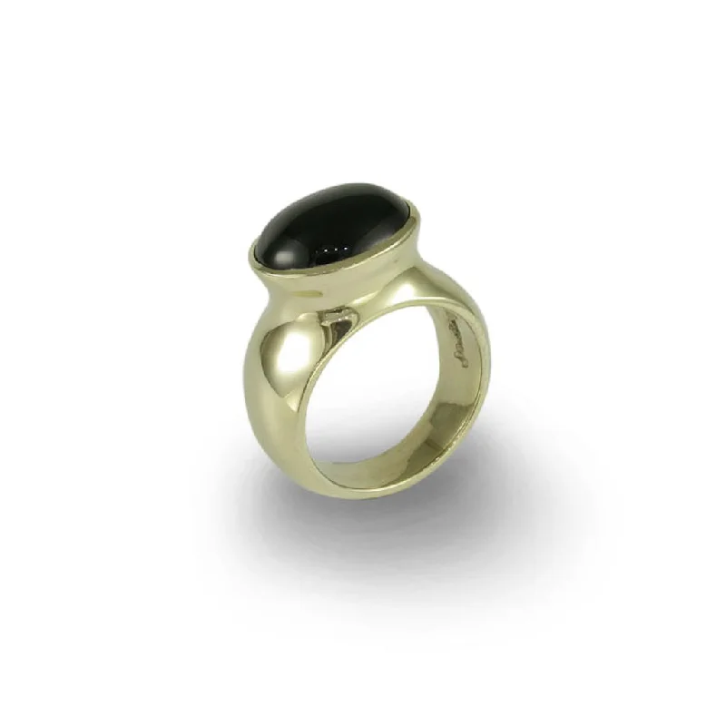 Shop Stylish Jewelry Now And Save Big Onyx Ring, Yellow Gold