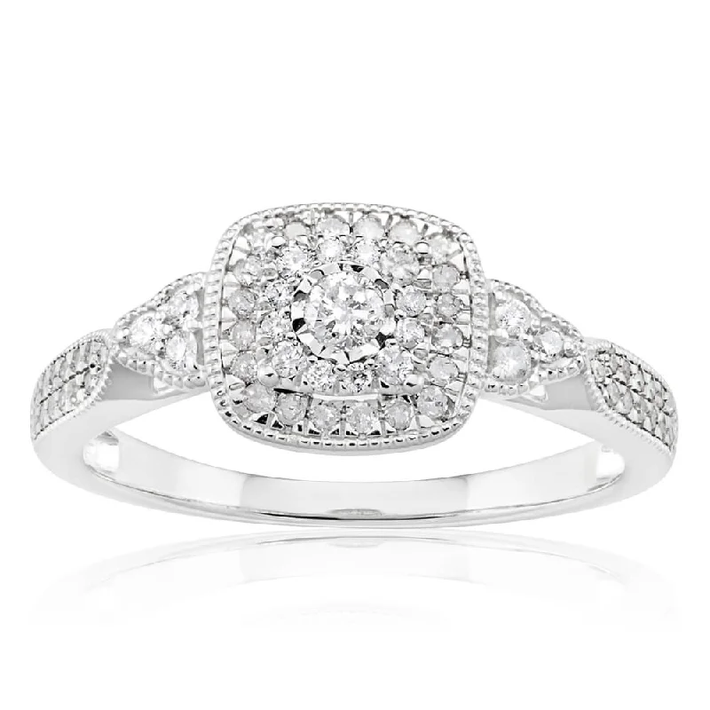 Flash Sale On Stunning Jewelry – Don't Miss Out 9ct White Gold Ring With 1/3 Carats Of Diamonds Flash Sale On Stunning Jewelry – Don't Miss Out 9ct White Gold Ring With 1/3 Carats Of Diamonds