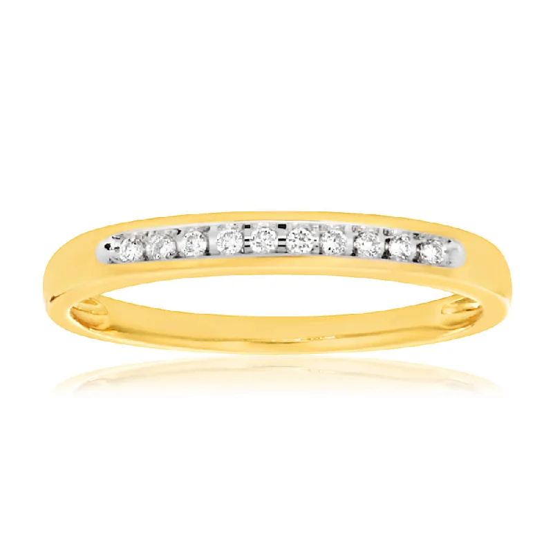 Buy More, Save More – Special Jewelry Discounts 9ct Yellow Gold Diamond Beautiful Ring