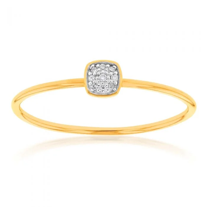 Best Jewelry Sale – Shop Exclusive Designs Now 9ct Yellow Gold Diamond Ring with 8 Brilliant Diamonds