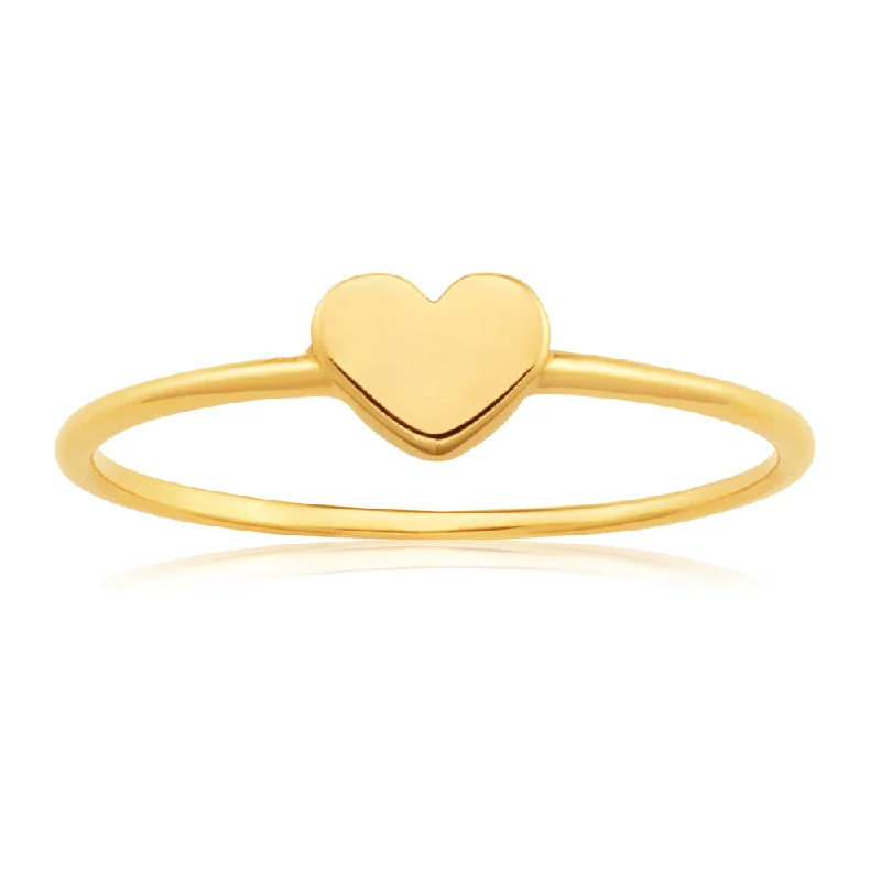 Exclusive Jewelry Sale Event – Shop Now 9ct Yellow Gold Heart Shape Ring