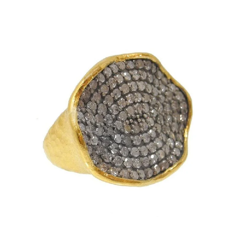 Luxury Jewelry Clearance – Shop Premium Styles Now Ara 24k Gold Ice Diamond Wave Ring Size 6.5