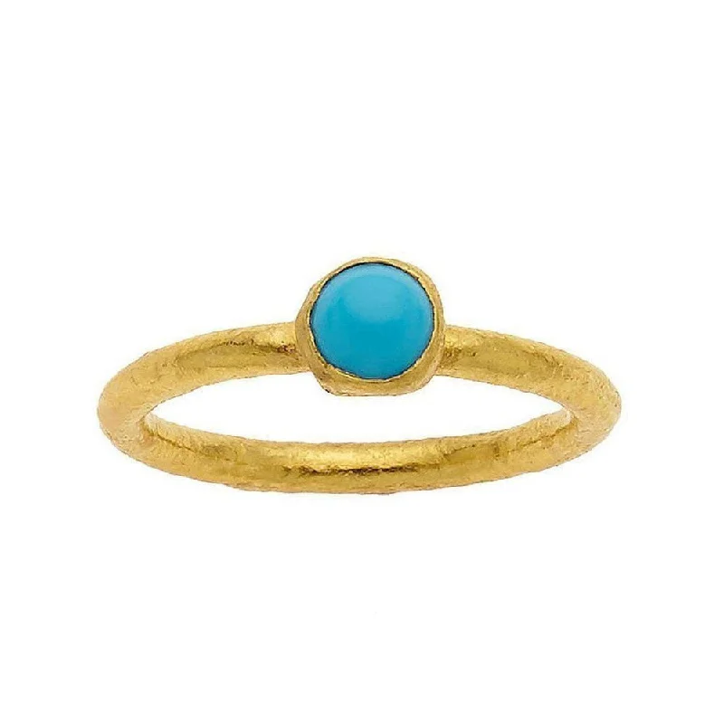 Elegant Necklaces And Bracelets At Limited-Time Offers Ara 24k Gold Turquoise Stackable Ring 24k Gold