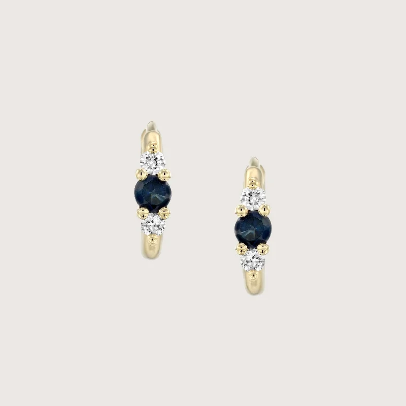 Huge Savings On Timeless Jewelry Collections Audrey Mini Hoop With Sapphire And White Diamonds Huge Savings On Timeless Jewelry Collections Audrey Mini Hoop With Sapphire And White Diamonds
