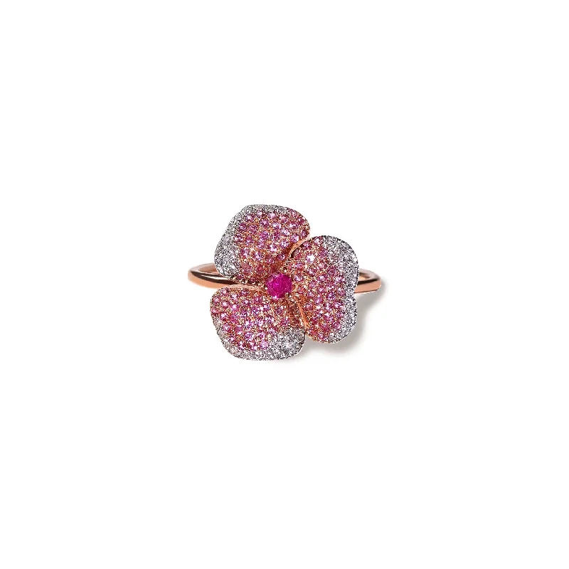 Limited-Time Jewelry Discounts – Shine Without The Splurge Bloom Small Flower Light Pink Sapphire Ring in Rose Gold