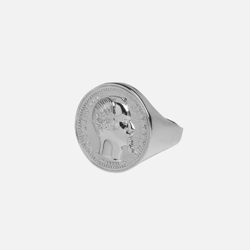 Final Call For Exquisite Jewelry At Reduced Rates "COINE" RING - WHITE GOLD