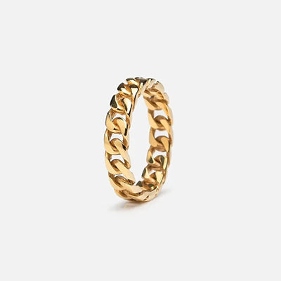 Breathtaking Jewelry At Limited-Time Savings CUBAN LINK RING - GOLD