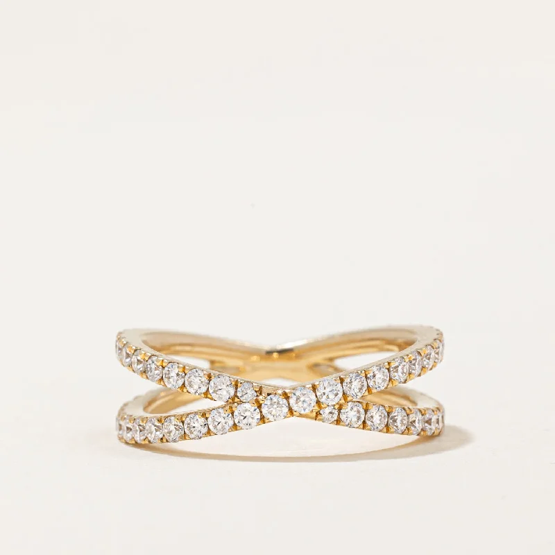 Luxury Jewelry Now At Special Promotional Rates Diamond Overlapping Ring | 0.74ctw | SZ 5 | Luxury Jewelry Now At Special Promotional Rates Diamond Overlapping Ring | 0.74ctw | SZ 5 |