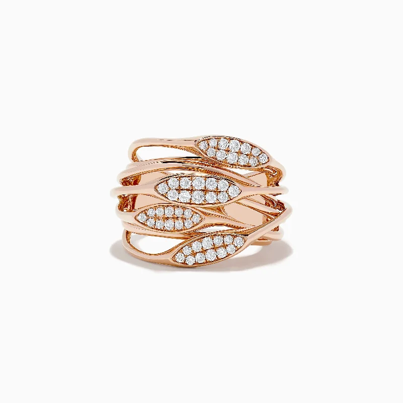 Luxury Meets Affordability – Jewelry Sale Now Live 14K Rose Gold Diamond Crossover Ring