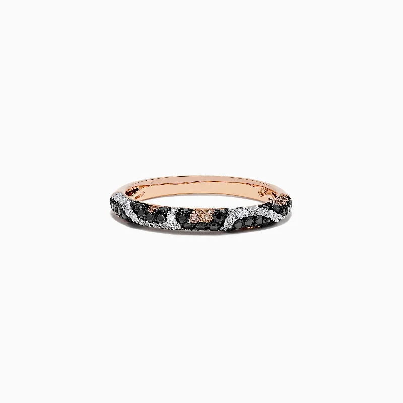 Grab Exquisite Jewelry At The Lowest Prices Signature 14K Rose Gold Diamond Panther Spot Ring, 0.47 TCW Grab Exquisite Jewelry At The Lowest Prices Signature 14K Rose Gold Diamond Panther Spot Ring, 0.47 TCW