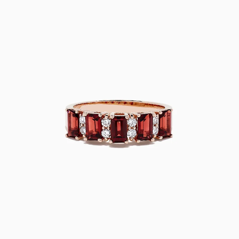 Affordable Luxury Jewelry For Every Occasion 14K Rose Gold Rhodolite Garnet and Diamond Ring, 2.34 TCW Affordable Luxury Jewelry For Every Occasion 14K Rose Gold Rhodolite Garnet and Diamond Ring, 2.34 TCW