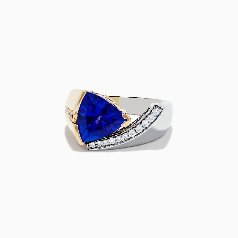 Timeless Elegance, Temporary Discounts – Act Fast Nahla Siri 14K Two-Tone Gold Tanzanite and Diamond Ring