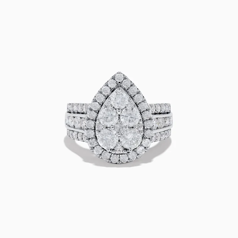 Holiday Jewelry Sale – Perfect Gifts At The Best Prices Bouquet 14K White Gold Diamond Teardrop Ring