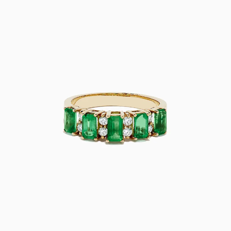 Best Jewelry Deals – Shop Premium Pieces At Great Prices 14K Yellow Gold Emerald and Diamond Band, 1.53 TCW Best Jewelry Deals – Shop Premium Pieces At Great Prices 14K Yellow Gold Emerald and Diamond Band, 1.53 TCW