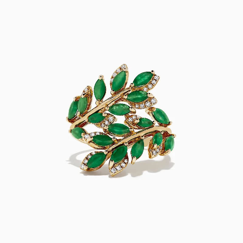 Jewelry Sale – Exclusive Styles At Lower Prices Brasilica 14K Yellow Gold Emerald and Diamond Ring, 2.78 TCW Jewelry Sale – Exclusive Styles At Lower Prices Brasilica 14K Yellow Gold Emerald and Diamond Ring, 2.78 TCW