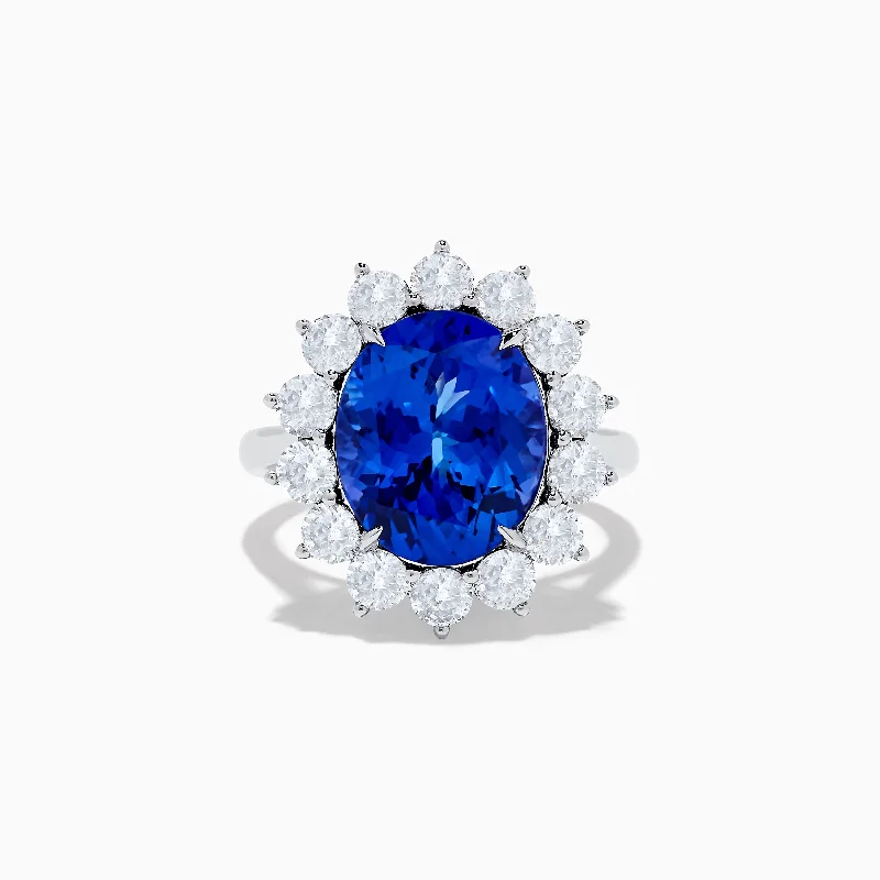 Unmissable Jewelry Sale – Shop Before It's Too Late Hematian 14K White Gold Tanzanite and Diamond Ring