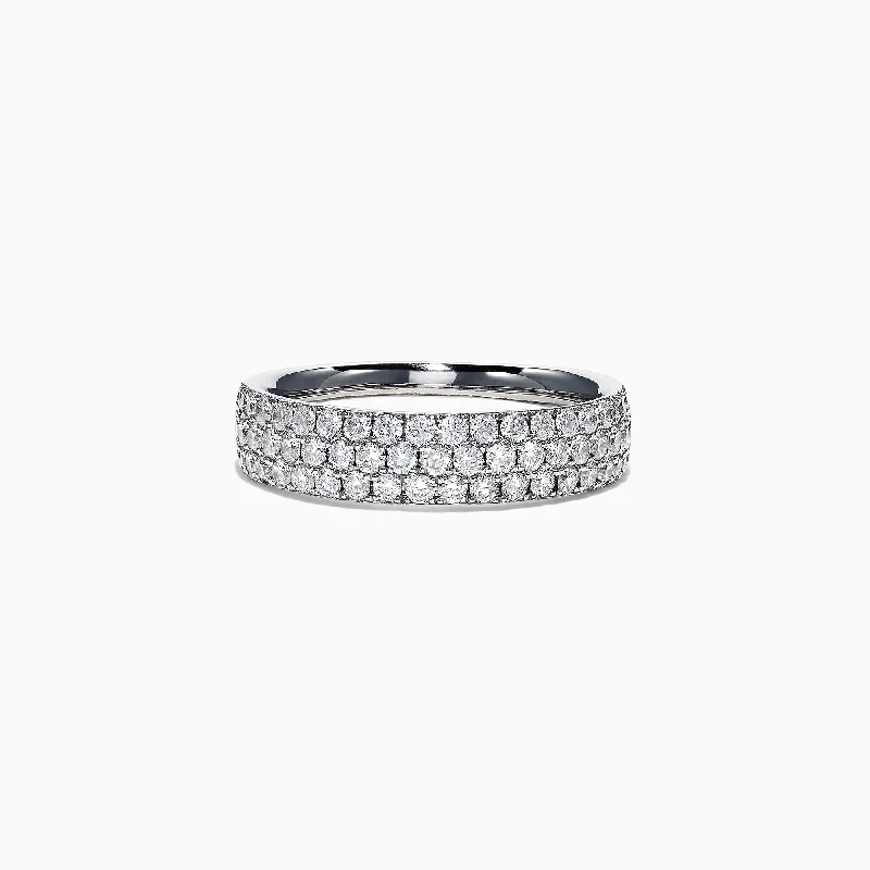 Trending Jewelry Now At Unbeatable Prices Pave Classica 14K White Gold Three Row Pave Diamond Band, 0.84 TCW Trending Jewelry Now At Unbeatable Prices Pave Classica 14K White Gold Three Row Pave Diamond Band, 0.84 TCW