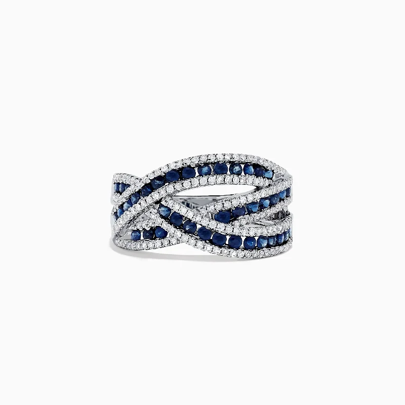 Gorgeous Jewelry, Limited-Time Savings Royale Bleu 14K White Gold Sapphire and Diamond Ring, 1.43 TCW Gorgeous Jewelry, Limited-Time Savings Royale Bleu 14K White Gold Sapphire and Diamond Ring, 1.43 TCW