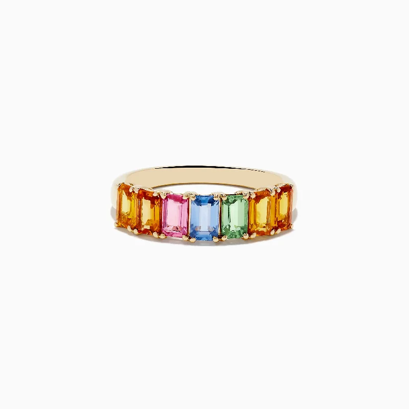 Unlock Unbeatable Jewelry Deals Before They’Re Gone Watercolors 14K Yellow Gold Multi Sapphire Ring