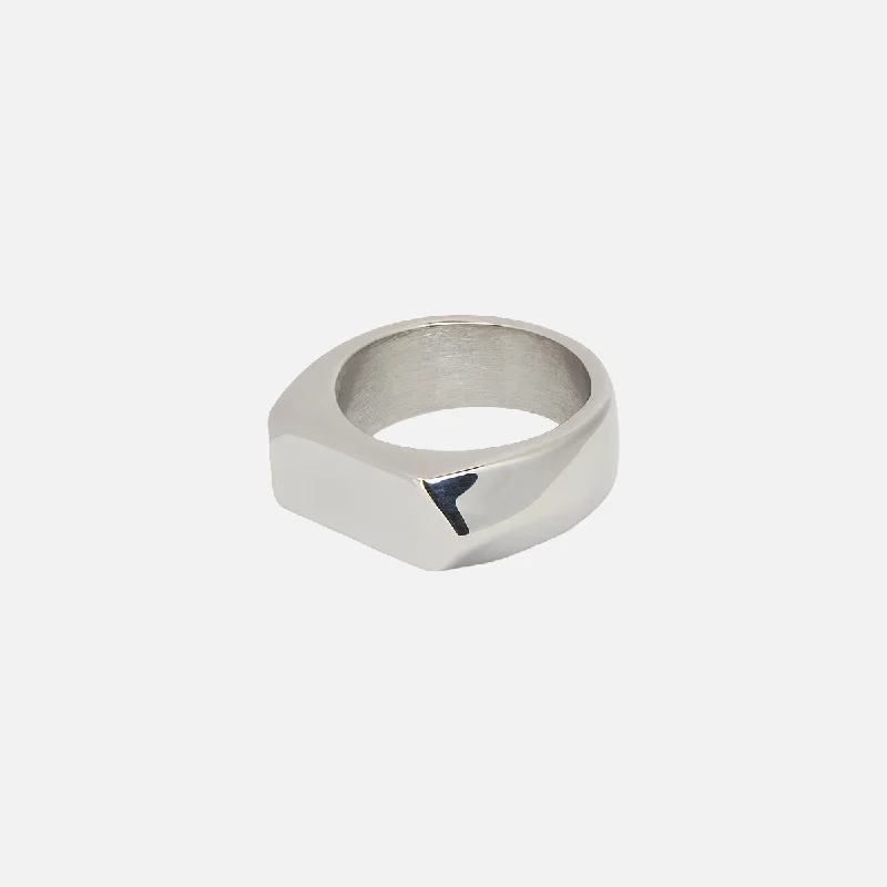 Fashion-Forward Jewelry At Incredible Prices "LOGÉMENT" RING - WHITE GOLD