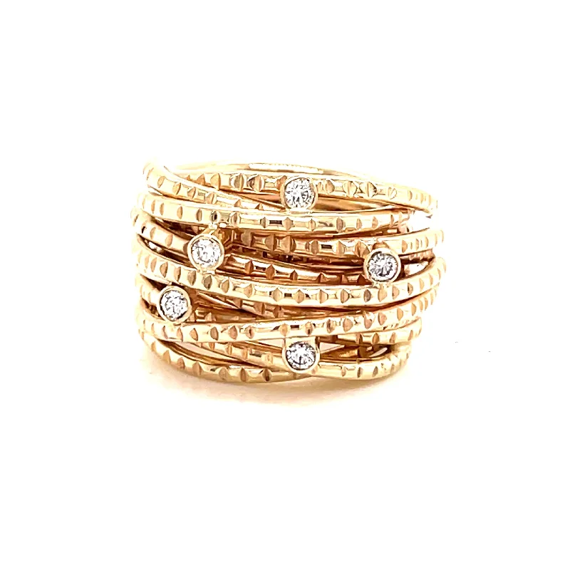 Limited-Stock Jewelry Clearance – Grab Your Favorites Now Gold Entwined Ring - R257KYD