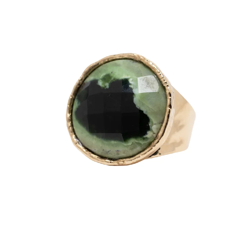 Flash Sale On Exquisite Jewelry – Don't Miss Out Green Jasper Cocktail Ring
