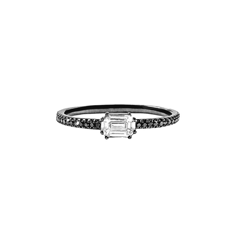 Fashion-Forward Jewelry At Incredible Prices Illusion Diamond With Pave Black Diamond Band Ring