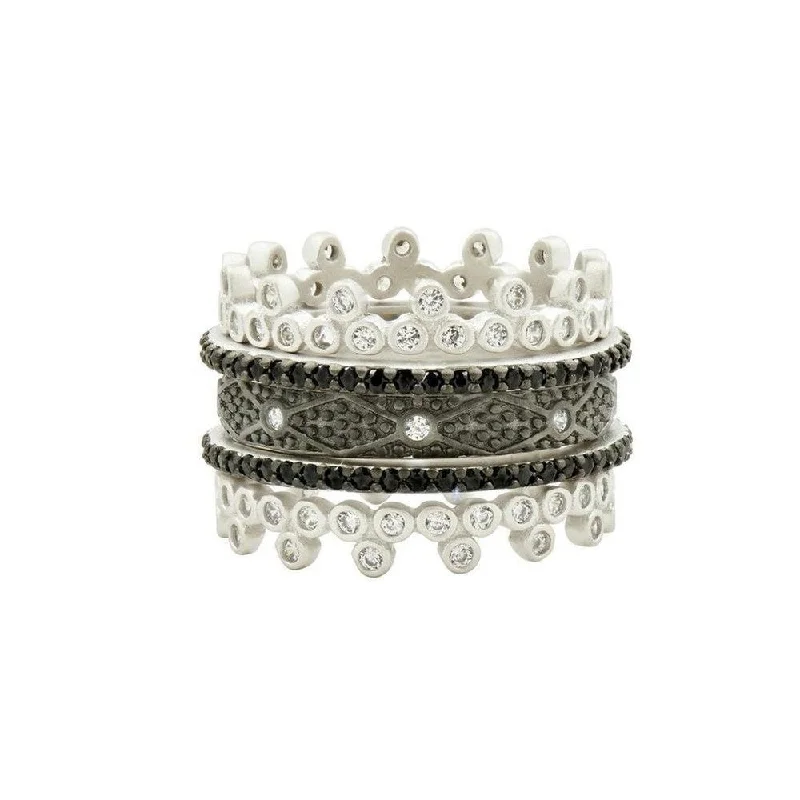 Shop Stylish Jewelry Now And Save Big Industrial Finish 5 Ring Stack