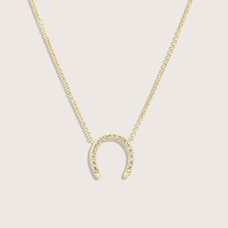 Exclusive Jewelry Bundles At Discounted Rates Large Horseshoe Gold Necklace White Diamond