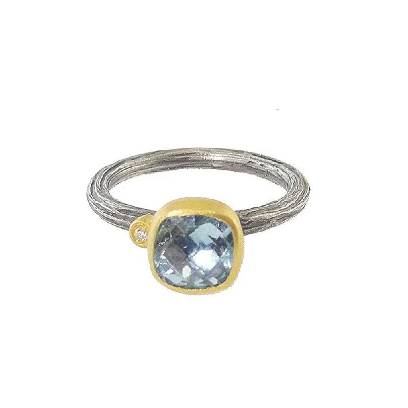 Versatile Layering Jewelry For Effortless Chic Light Blue Topaz Ring