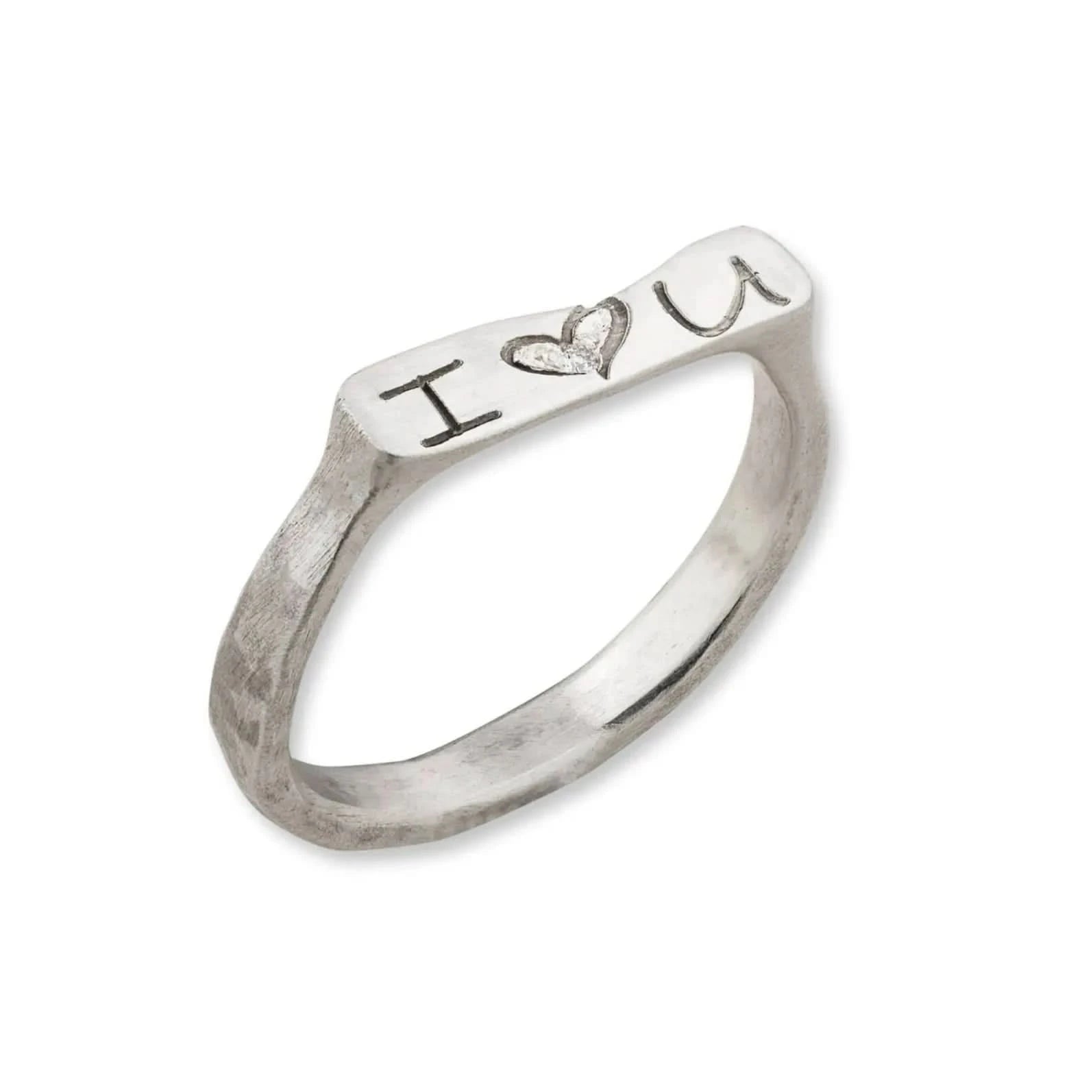 Customized Silver Jewelry For Unique Style Lika Behar Stockton “I Love U” Ring