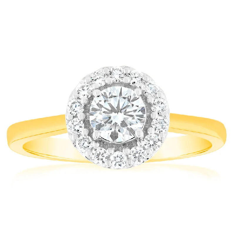 Personalized Jewelry At Special Discount Rates Luminesce Lab Grown 18ct Yellow Gold 1 Carat Diamond Brilliant Halo Engagement Ring Personalized Jewelry At Special Discount Rates Luminesce Lab Grown 18ct Yellow Gold 1 Carat Diamond Brilliant Halo Engagement Ring