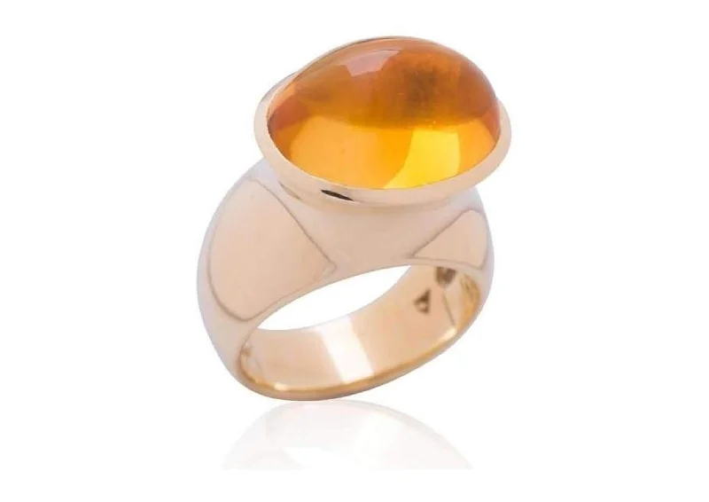Last Chance To Shop High-End Jewelry At Markdown Prices Luxurious Golden Citrine Ring.
