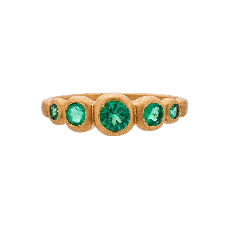Celebrate Every Occasion With Sparkling Savings Marian Maurer 18k Five Stone Emerald Kima Ring